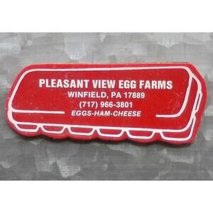 Pleasant View Egg Farms Advertising Magnet Dozen Egg Carton Vintage
